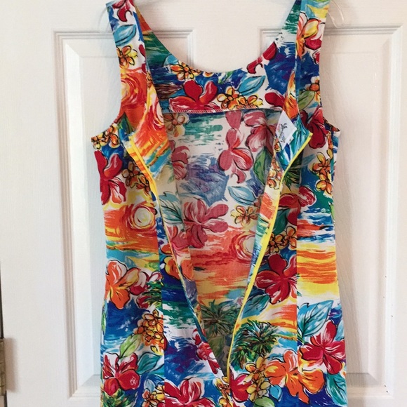 Fun Bright Tropical print Dress by Palm Bay - Picture 8 of 8